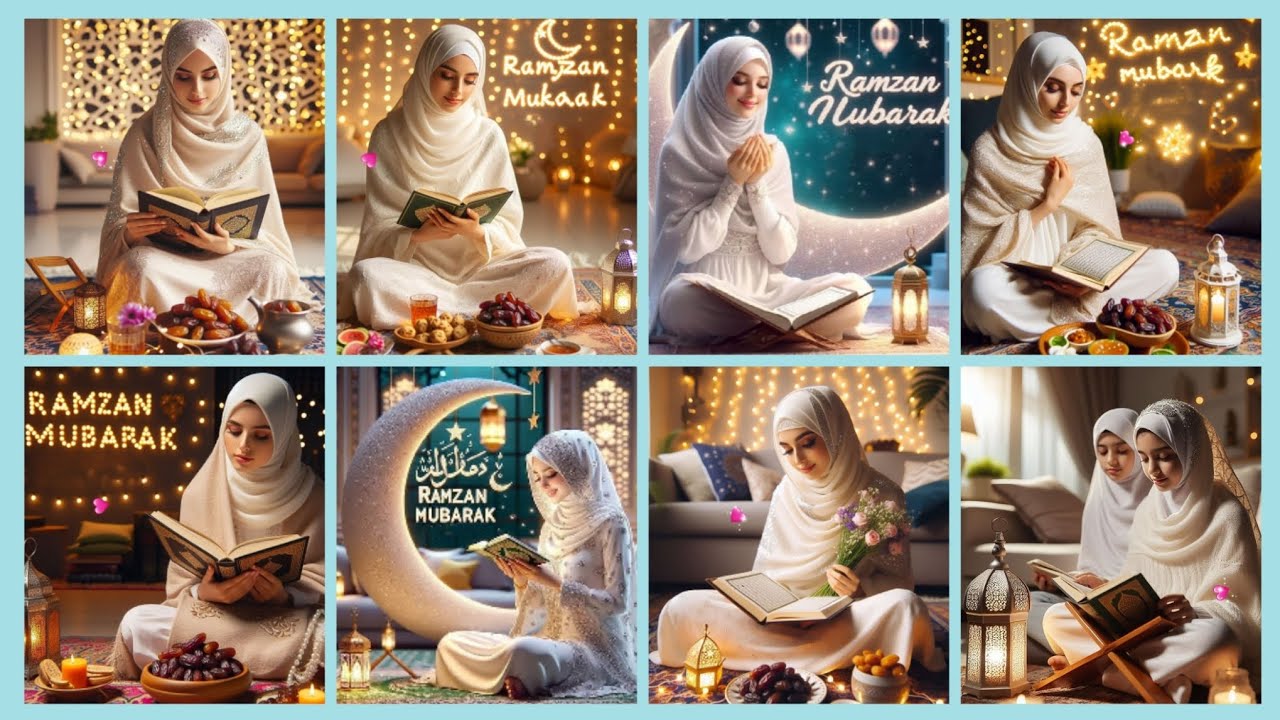 Girls Ramadan Kareem Quran Pak 2026 dps ❤️ | Cartoon dpz | #bestlinesanddps #ramzan #hijab 
