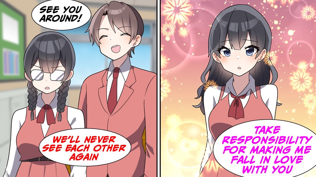 [Manga Dub] On our graduation, I saw the class president alone so I talked to her... Then.. [RomCom]