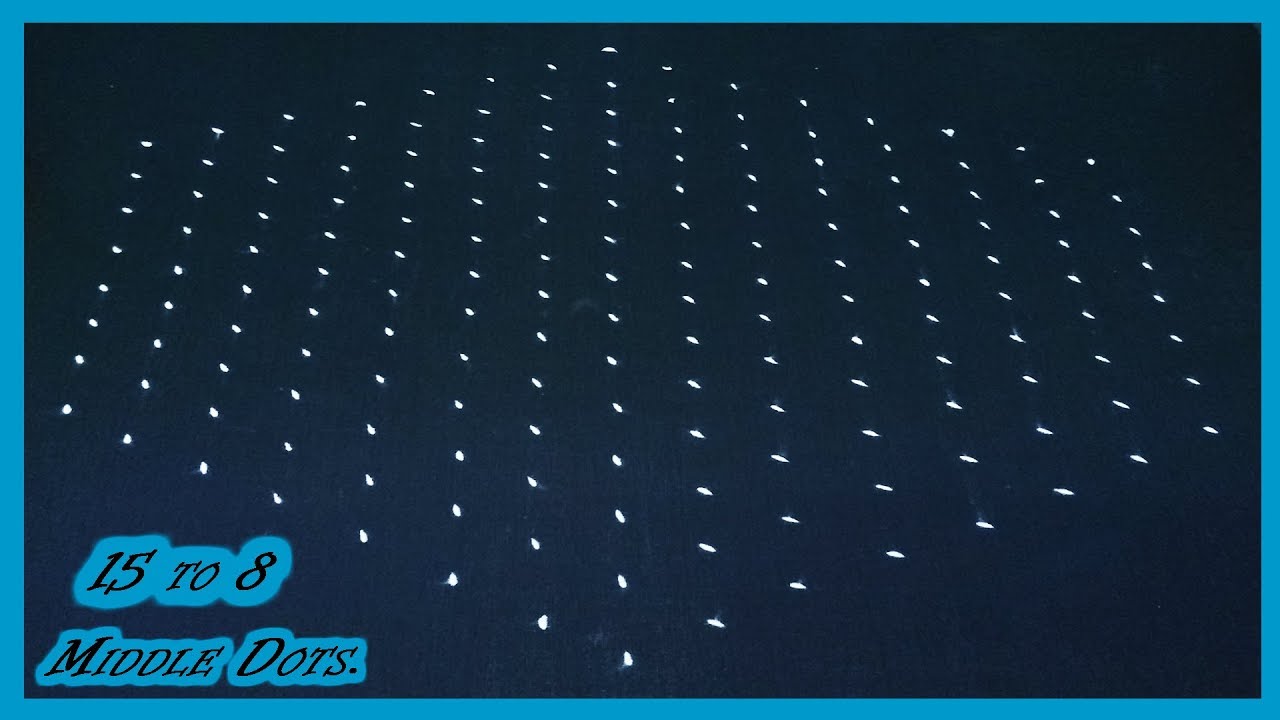Beautiful Chukkala muggu with 15 to 8 Middle Dots.| --By Jyothi Muggulu.