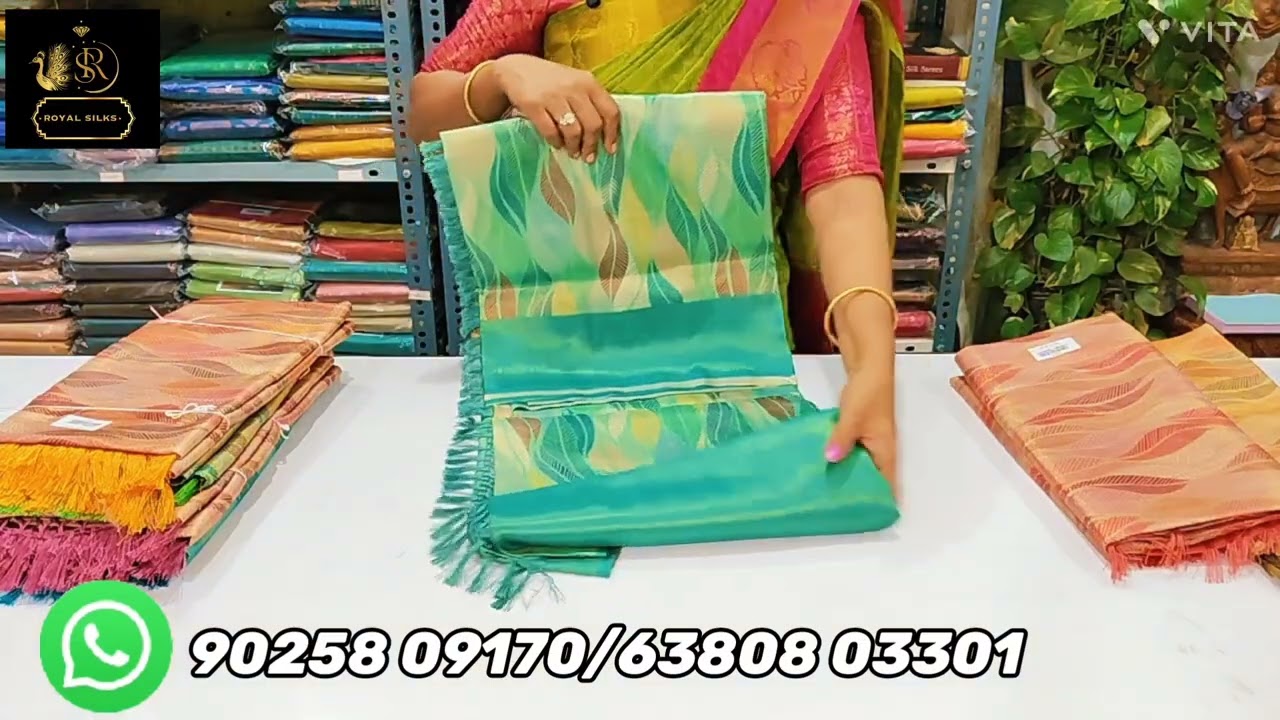 Softy kubera silk ✨smooth and soft feel contrast pallu and blouse ✨