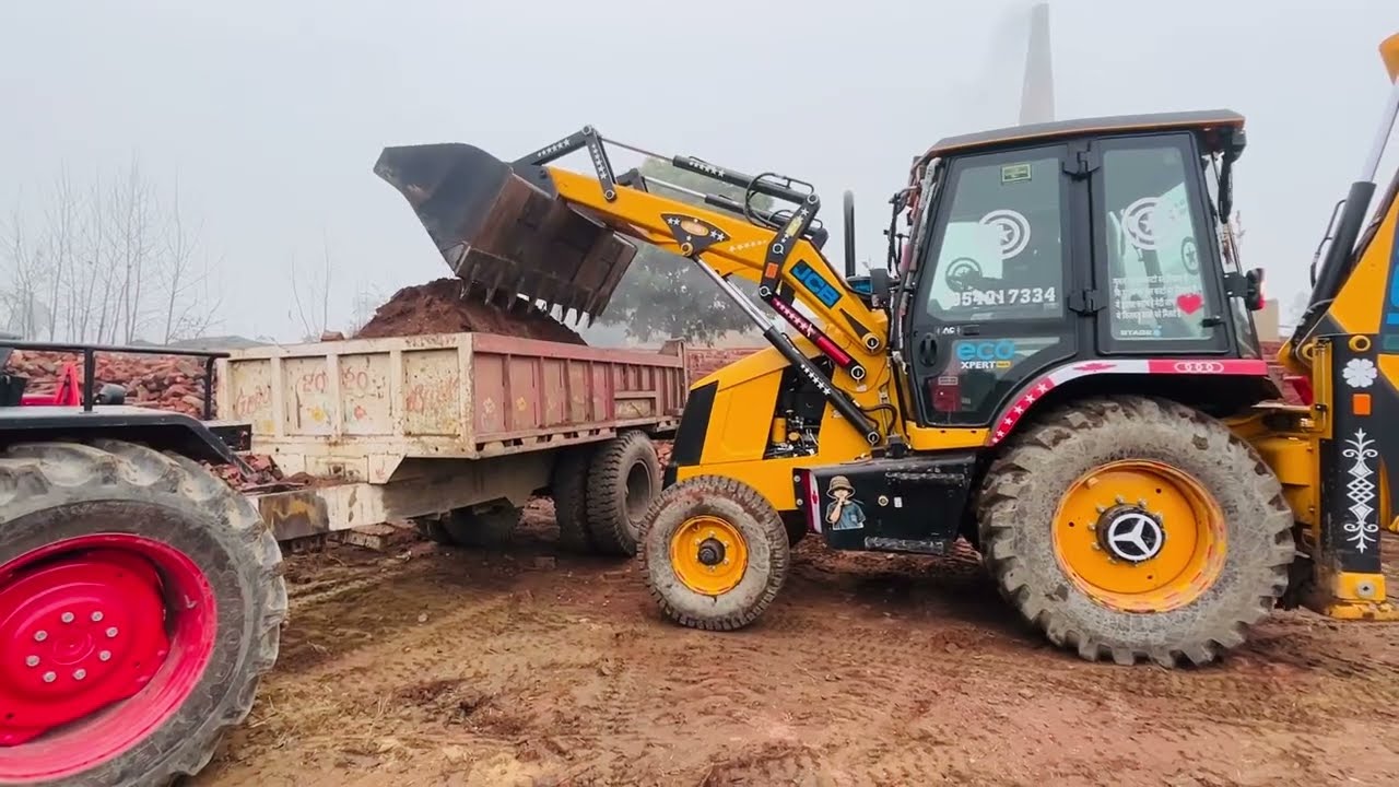 Jcb3dx pluse new BS5 rapis loding with mahindra tractor |@Tractorbulldozer07 