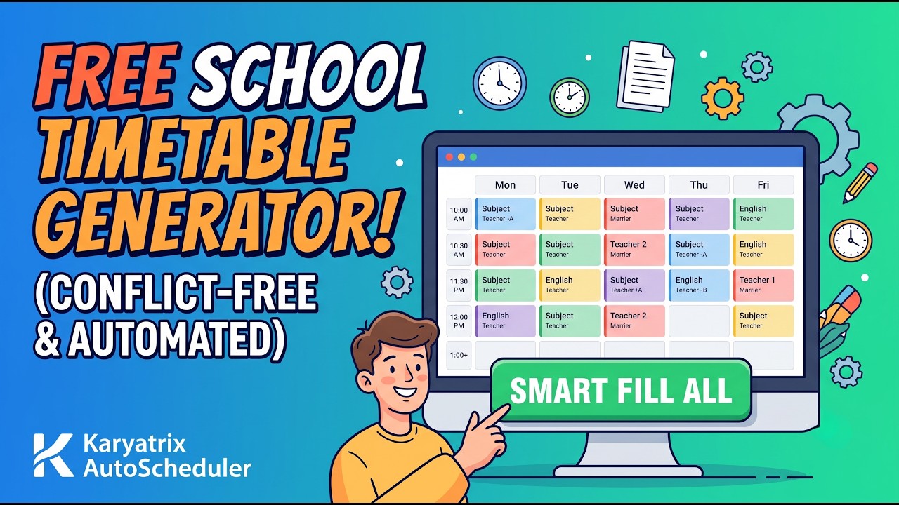 Free Automated School Timetable/Routine Generator | Karyatrix AutoScheduler | Free Online Software