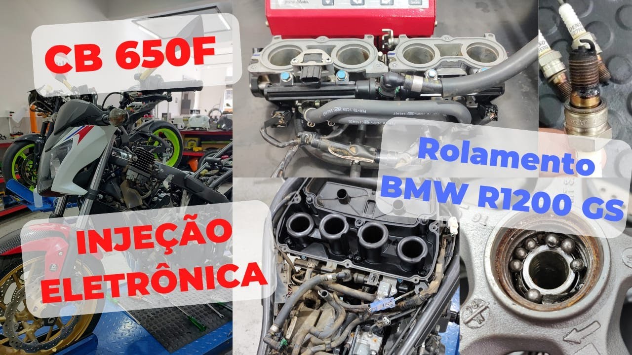 CB650F falhando e soltando fumaça no escape! Manutenção injeção e ignição! Troca de rolamento BMW