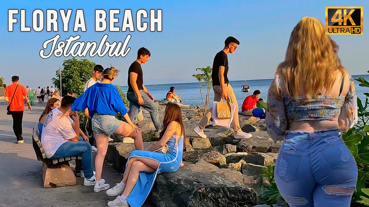Florya Beach Istanbul,Luxury Restaurants Walking Tour 4K HDR