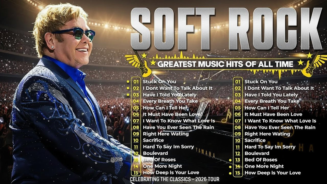 Elton John, Rod Stewart, Phil Collins, Bee Gees, Lionel Richie | Soft Rock Love Songs 70s 80s 90s