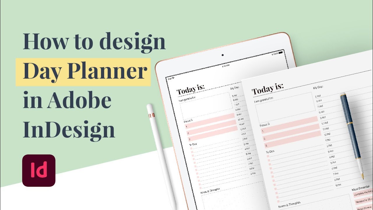How to design day planner in Adobe InDesign (Speed Art Tutorial)