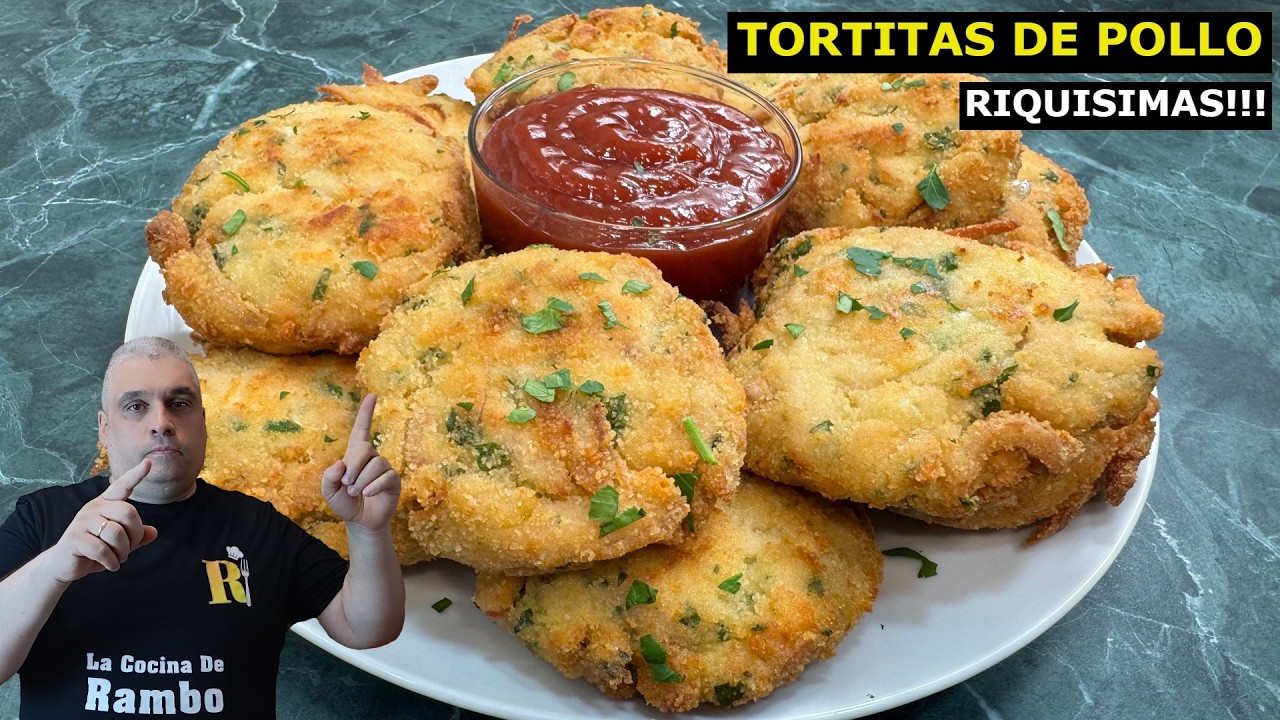 Tortitas de Pollo Doradas por Fuera y Suavecitas por dentro 😍 ¡Te encantará!