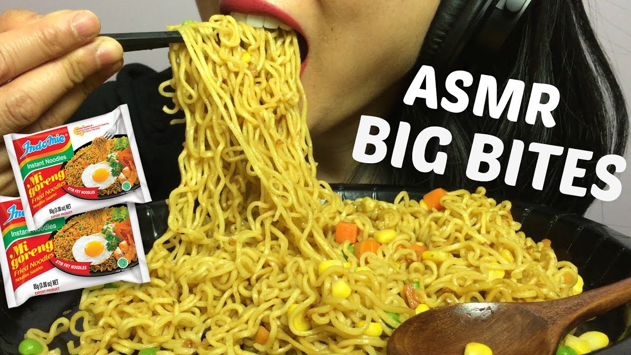 ASMR BIG BITES NO TALKING (Eating Sounds) MI GORENG NOODLES | SAS-ASMR