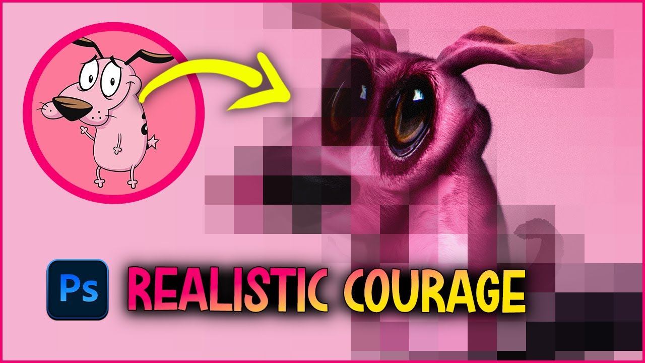 I Created Realistic Courage in Photoshop - Photo Manipulation Speed Art