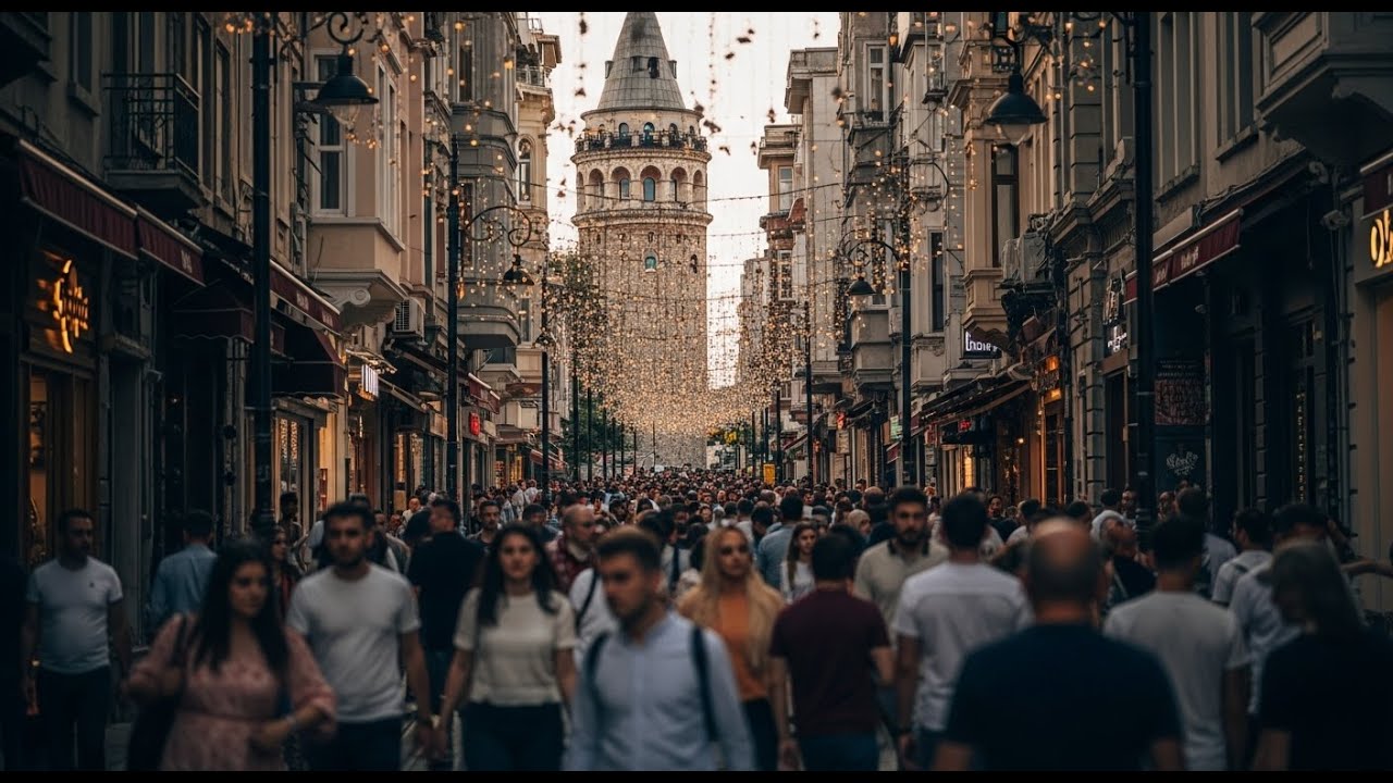Galata Tower Istanbul 🇹🇷 | Busy Streets, Real People & Old City Vibes (4K)