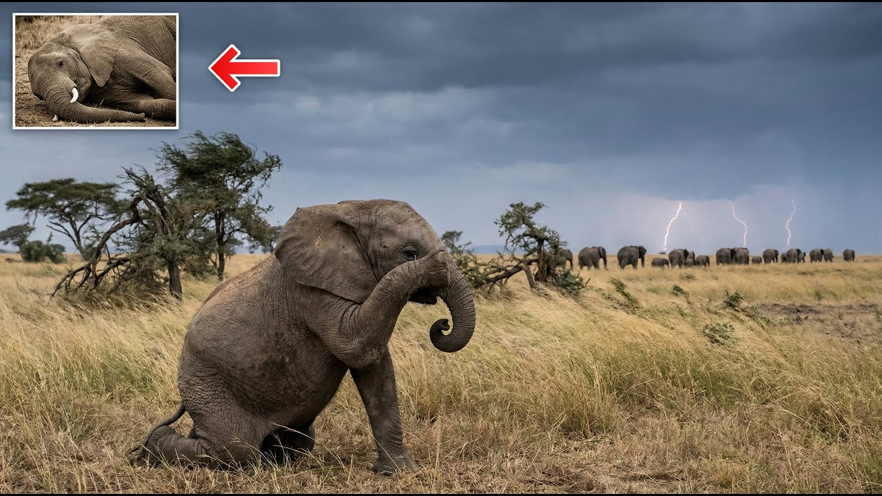 they thought the mother elephant was gone — but he