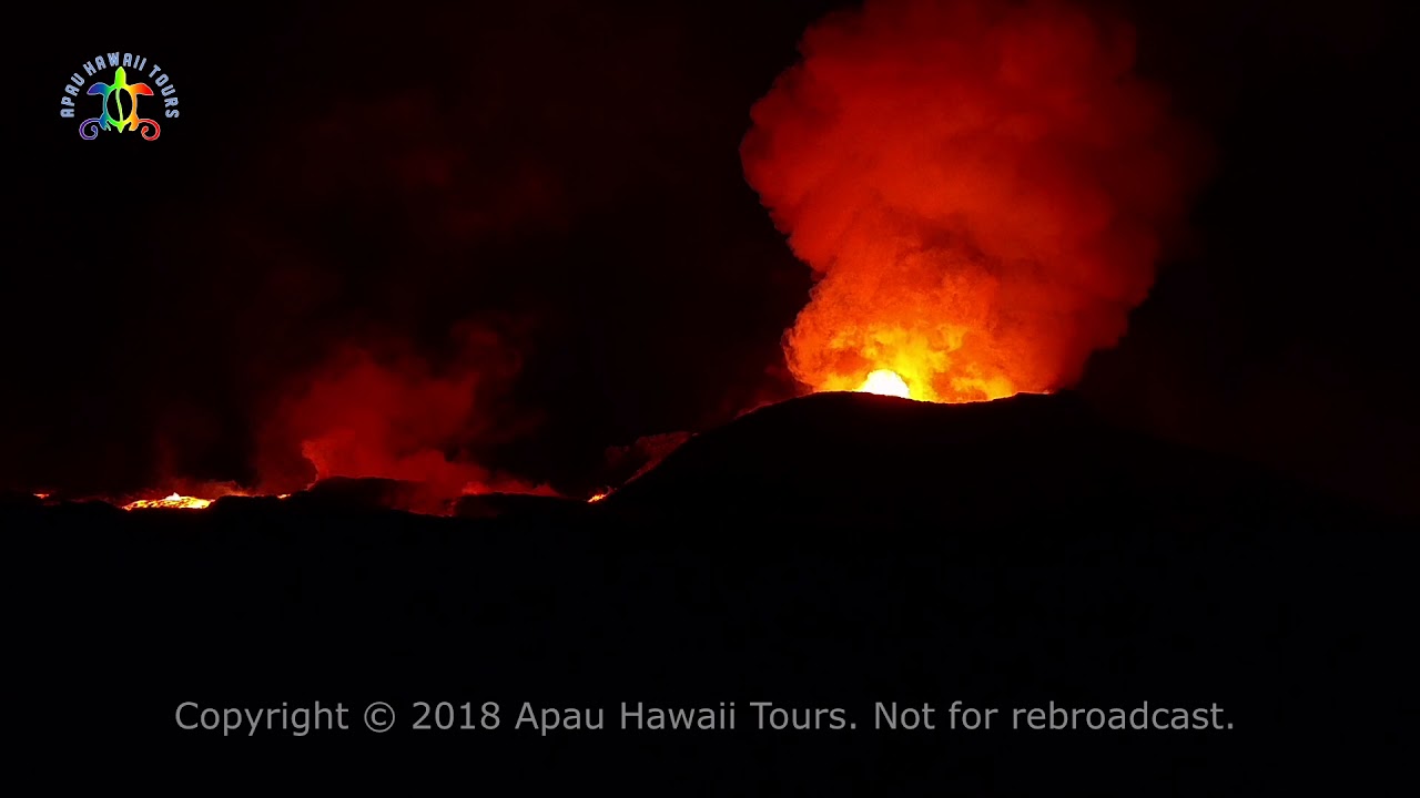 Lava River at Nohea and Leilani.   June 17, 2018