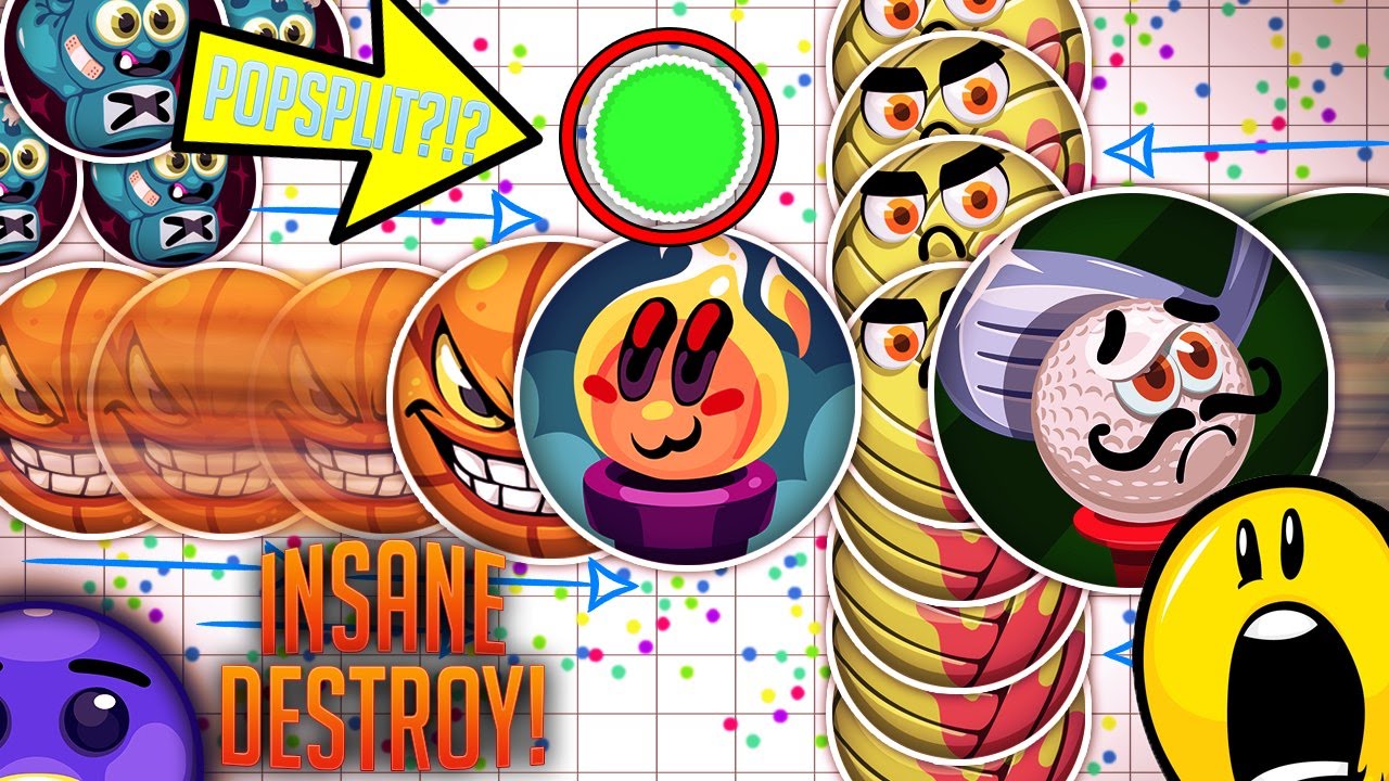 AGAR.IO MOST INTENSE BATTLE EVER! DESTROYING TEAMS POPSPLIT!? FUNNIEST AGARIO FAILS!