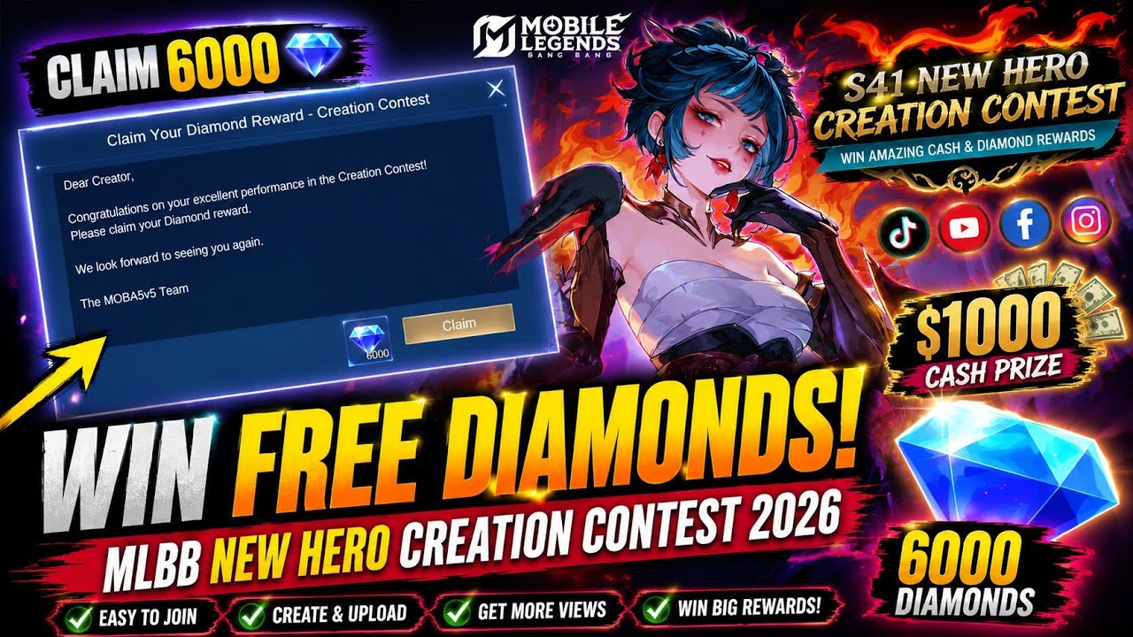 How To Get FREE Diamonds From MLBB New Hero Creation Contest 2026