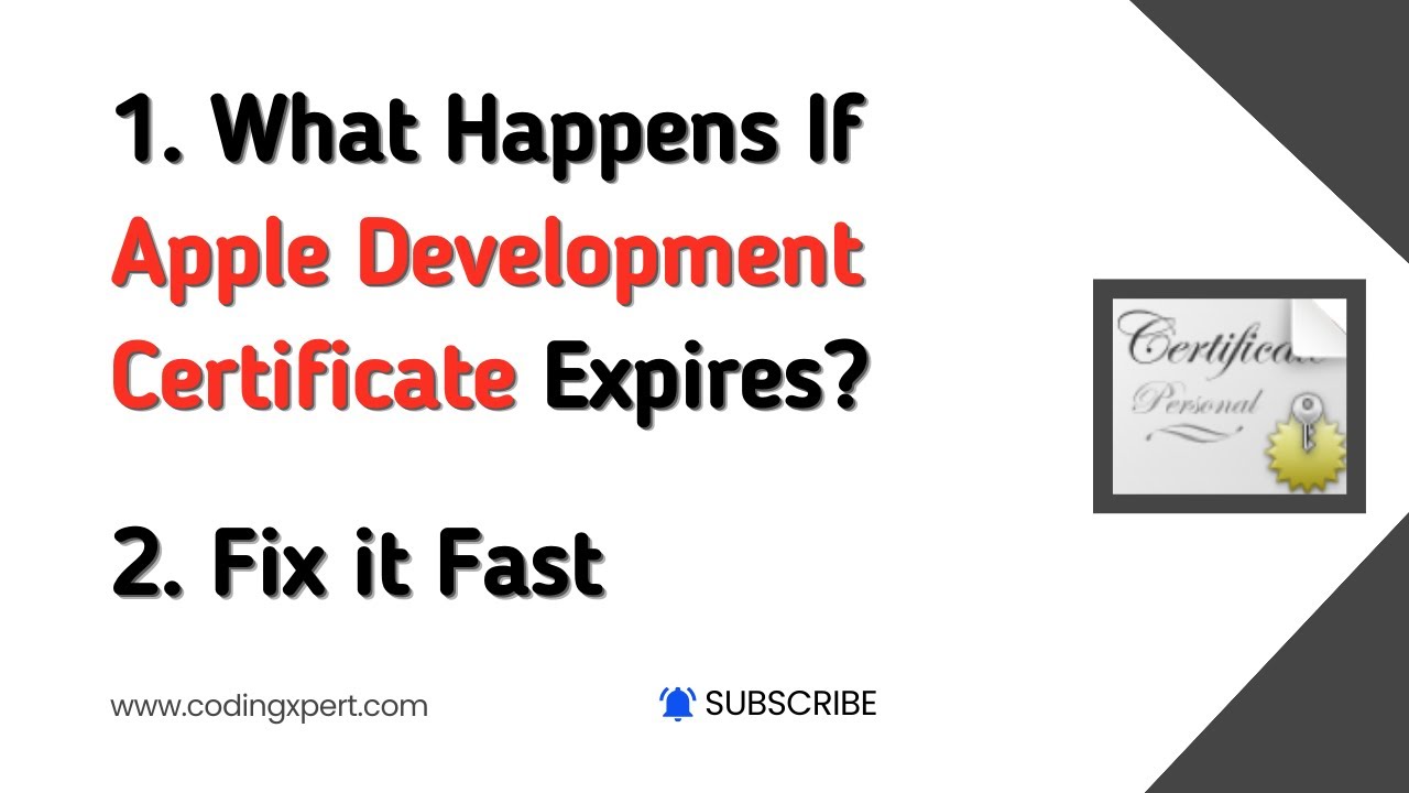 What Happens If Your Apple Development Certificate Expires & How to Fix It