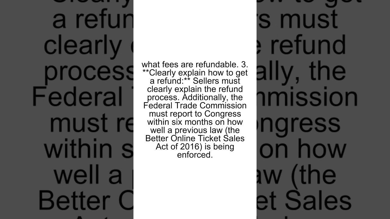 Knowing the bill: TICKET Act