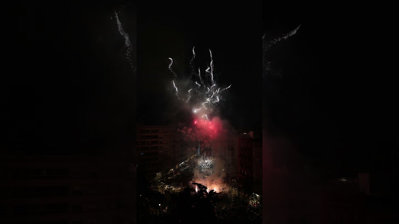 Full fireworks display in Arrancapins (Valencia, Spain)