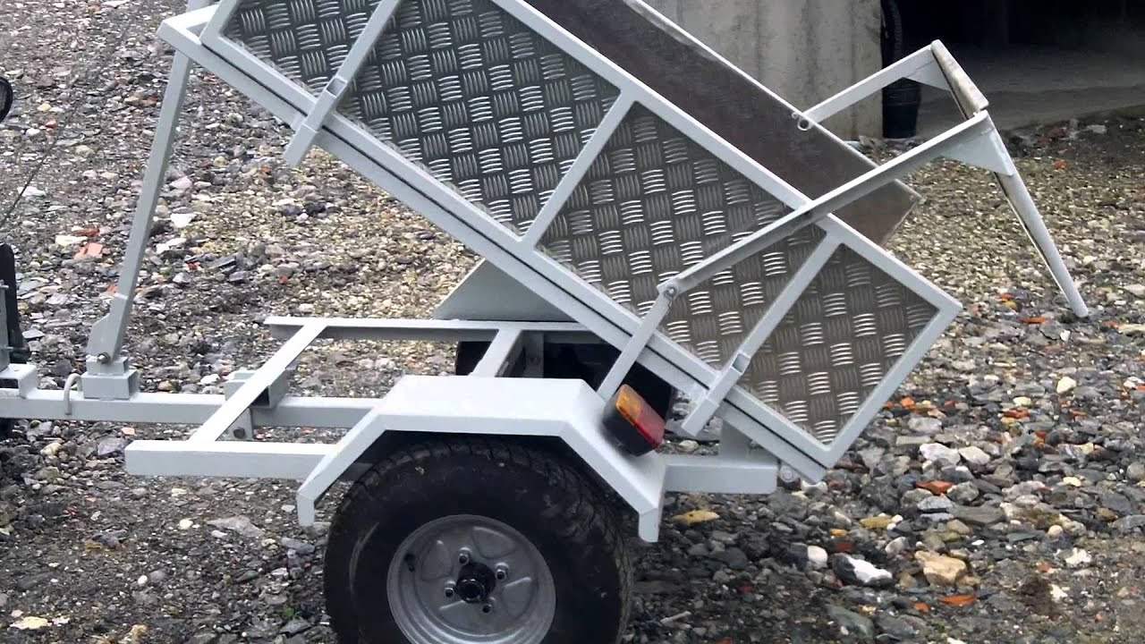 remorque quad basculante avec un treuil 12V