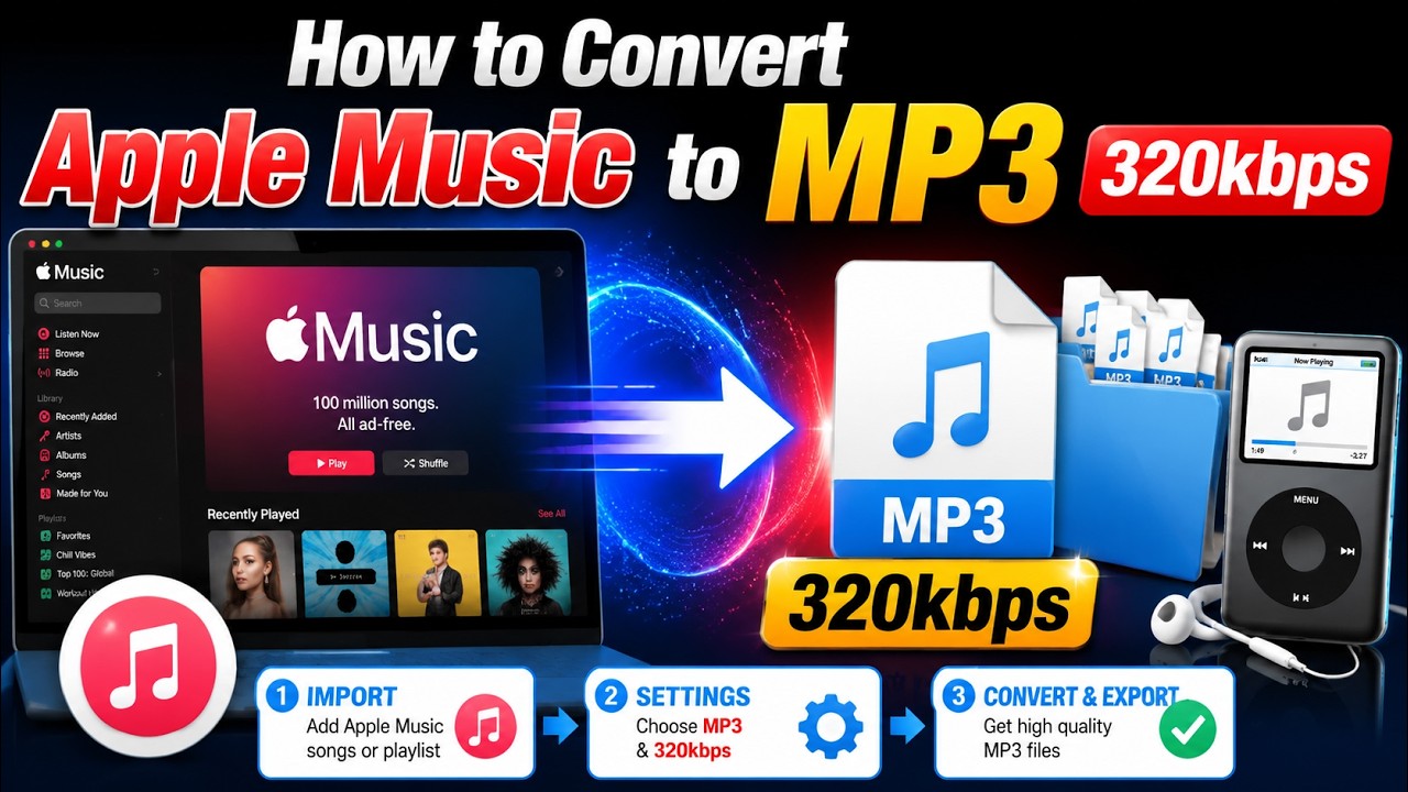 3️⃣Steps to Convert Apple Music to Another Format (Lossless 320kbps)
