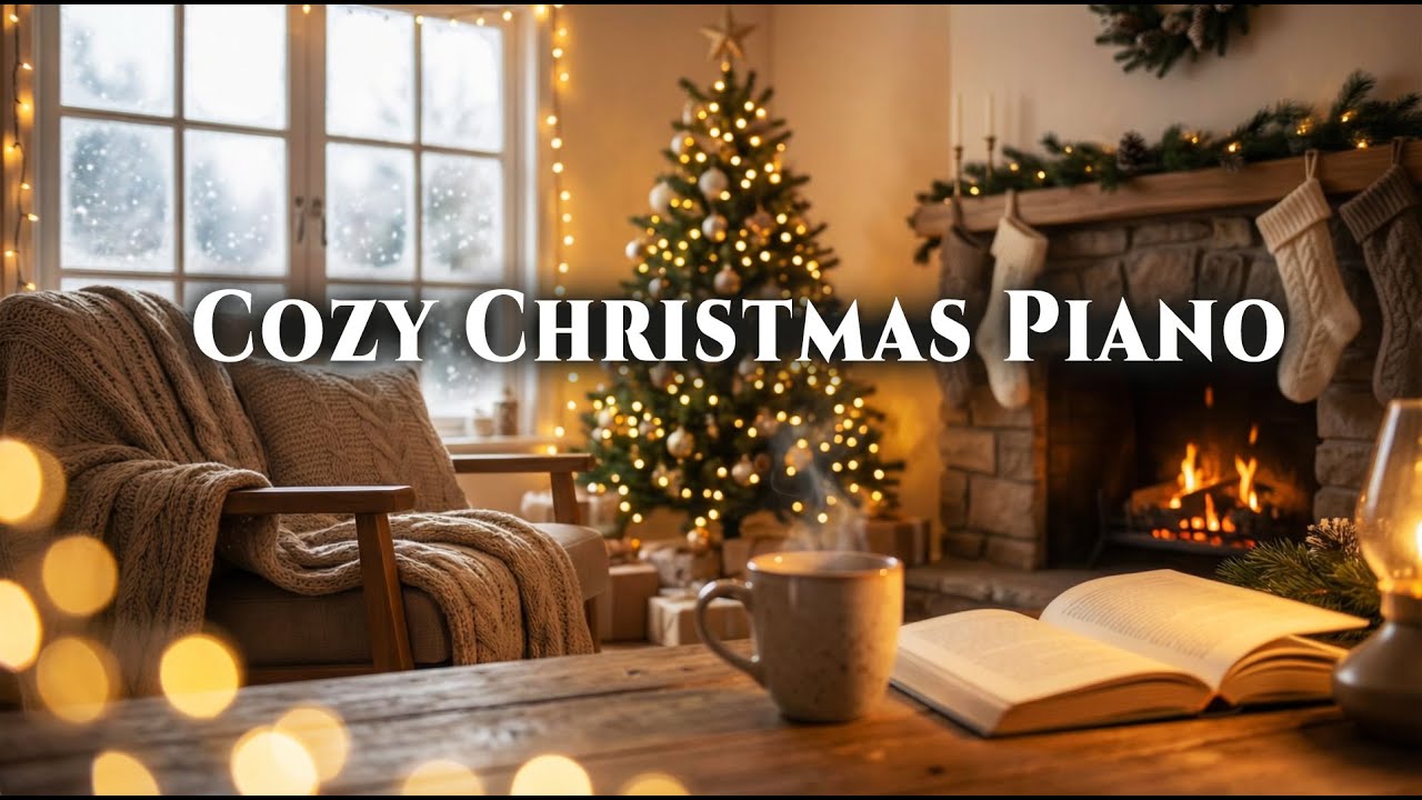 Cozy Christmas Piano 🎄 | Fireplace Ambience & Holiday Calm - * ComeHearHealing *