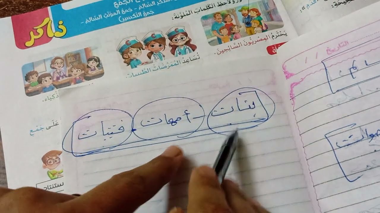 كتاب الاضواء جمع المؤنث السالم تالتة ابتدائي وشروطه