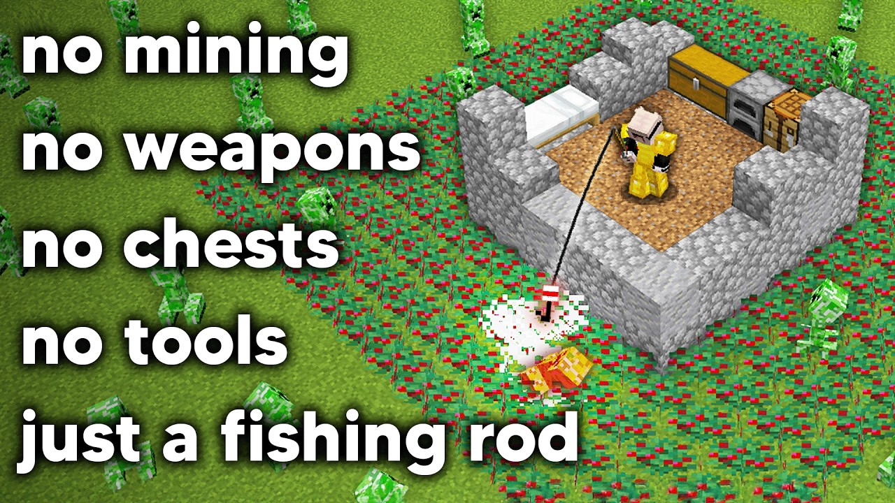 How I Beat Minecraft with the Worst Tool in the Game