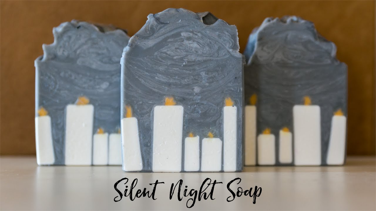 Silent Night - Tricky Soap Design with Piped Embeds | Royalty Soaps