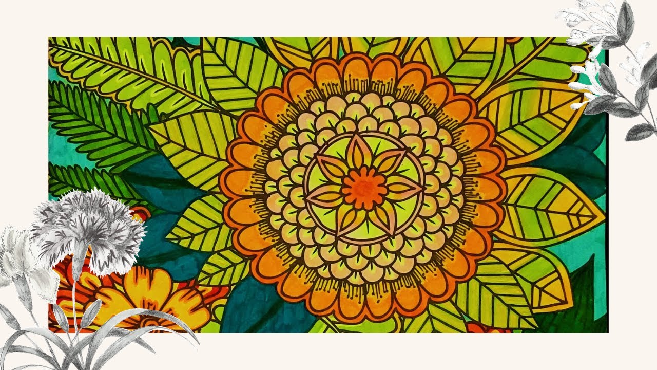 Beautiful Pattern Coloring || Solimo Enliven Yourself Colouring Book for Adults - Floral Patterns