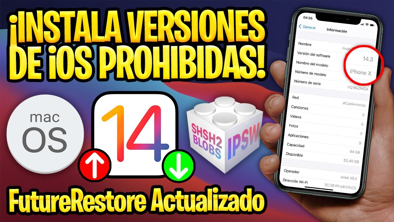 FutureRestore MAC ✅ SUBIR/BAJAR A VERSIONES DE iOS NO FIRMADAS (TUTORIAL)