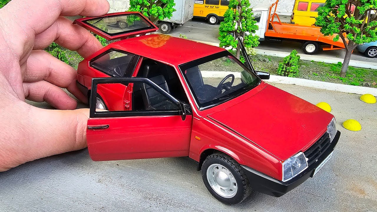 Большая моделька ВАЗ 2108 масштаб 1/24. Новинка Технопарк. Про машинки