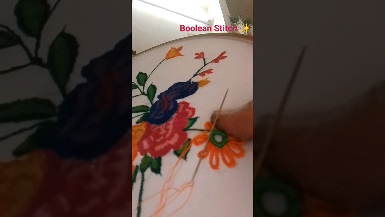 Exploring the digital world through stitches! 🧵✨ #BooleanStitch #EmbroideryArt #CraftyTech