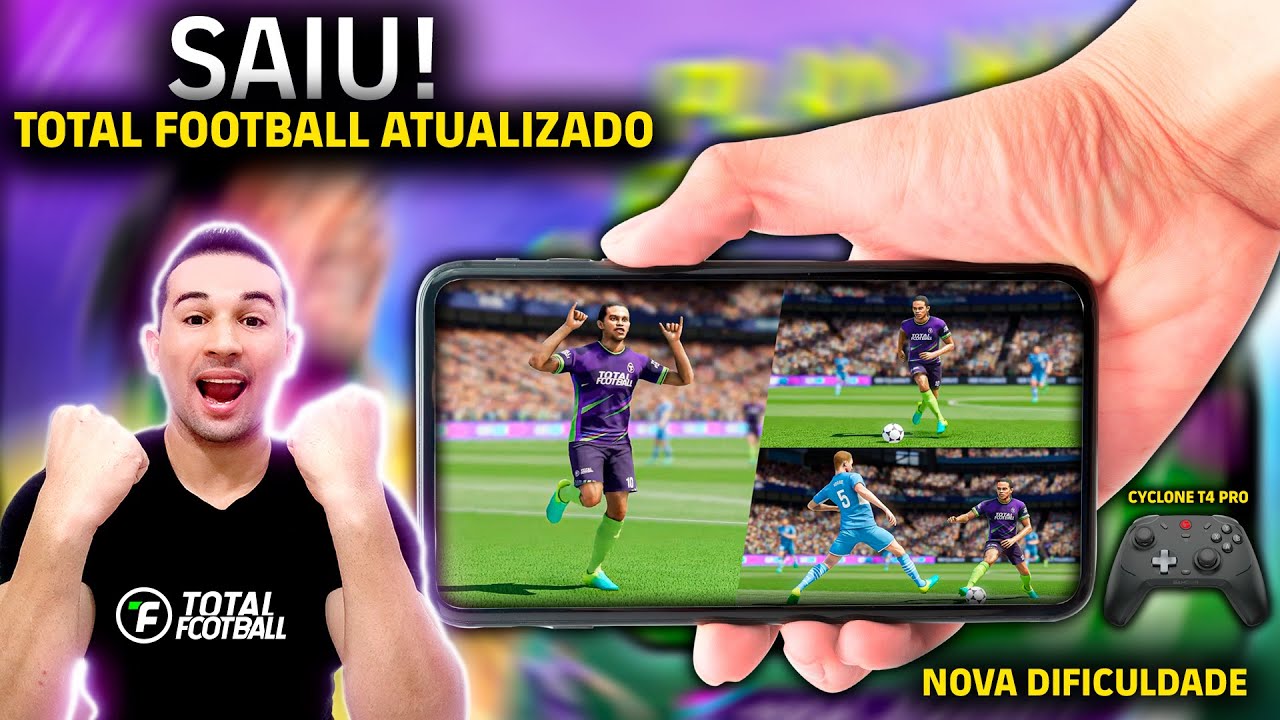 SAIU! TOTAL FOOTBALL COM NOVA DIFICULDADE E NOVA GAMEPLAY,JOGANDO COM GAMEPAD GAMESIR CYLONE T4 PRO