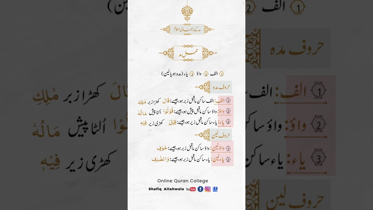 مد کیا ہے؟ لغوی، اصطلاحی معنی اور محل مدہ | قاری سلمان احمد میر محمدی | Tajweed Lesson Clip