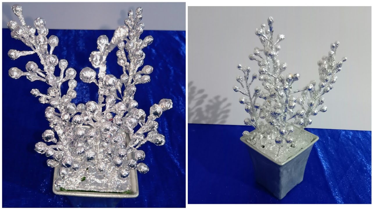 DIY Aluminum Foil Paper Craft || Silver paper craft ideas || Simple and Easy Craft ideas