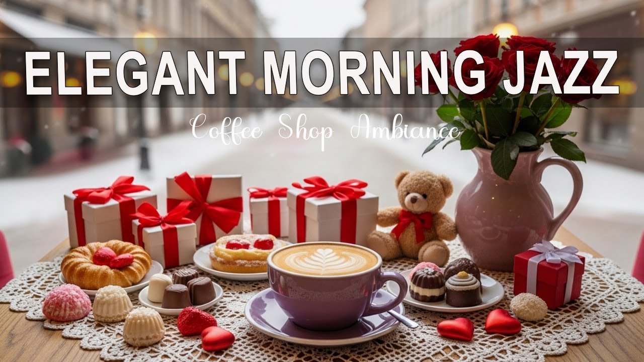 Elegant Morning Jazz ☕💕 Coffee Shop Ambiance & Sweet Bossa Nova instrumental for Upbeat Moods.