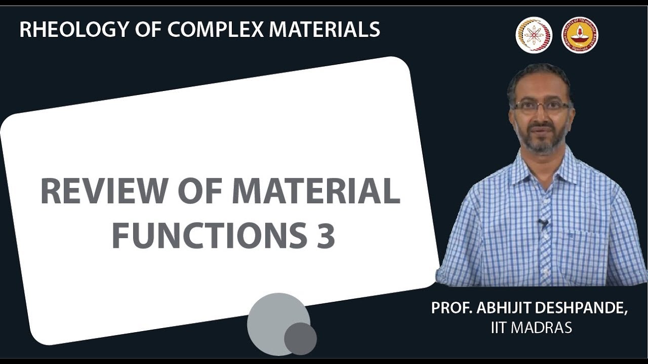 Review of material functions 3