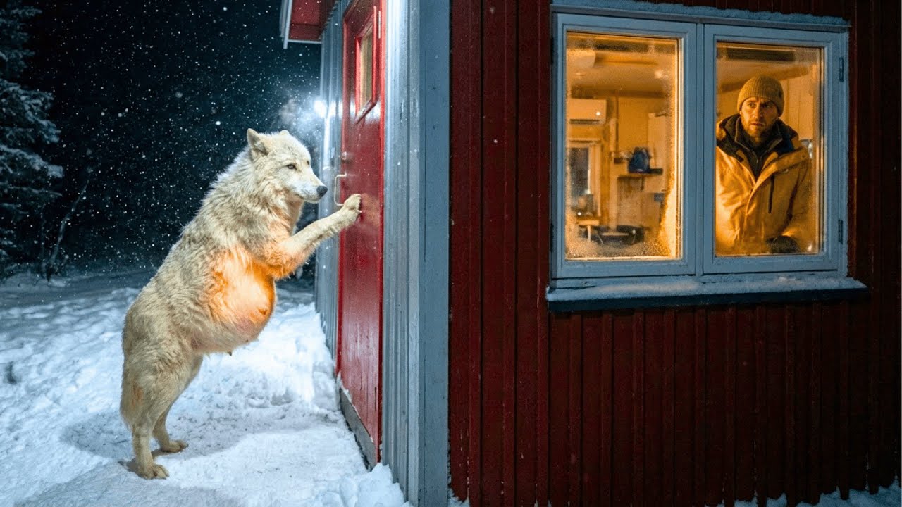 A Pregnant Wolf Knocked on Our Door in  42°F Arctic Storm