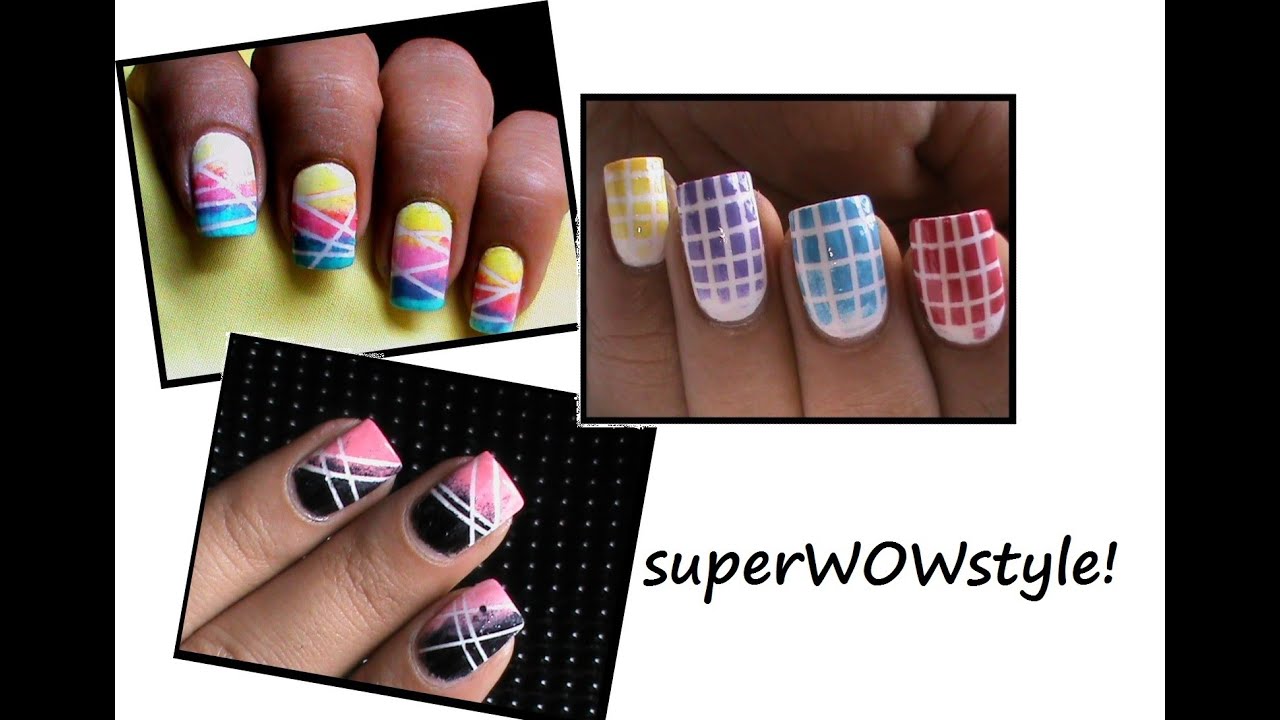 Gradient Nails: 3 Nail Designs l Nail Art facile ongle long l superwowstyle
