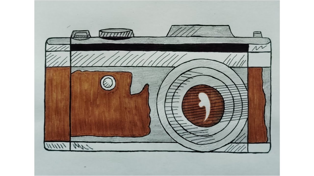 How to draw a Old Generation Camera. 