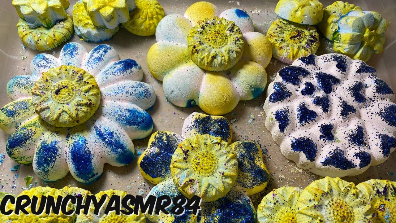 Blue & Yellow Gym Chalk Crush | Sleep Aid | Oddly Satisfying | ASMR