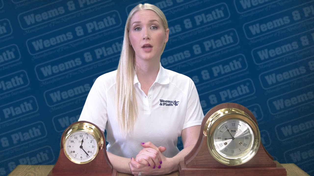 Weems and Plath 8 Day Wind Ships Bell Clock