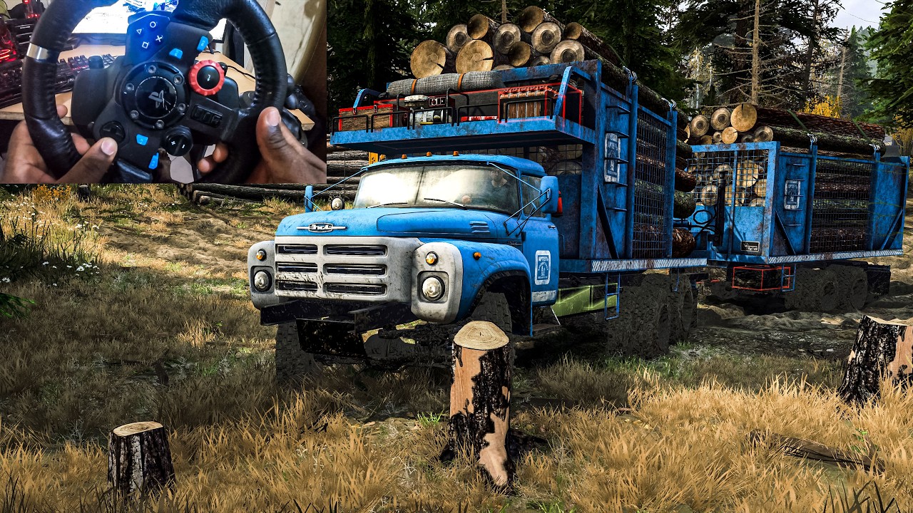 Mudrunner Loading Irregularities with a Steering Wheel - 4K60 Test