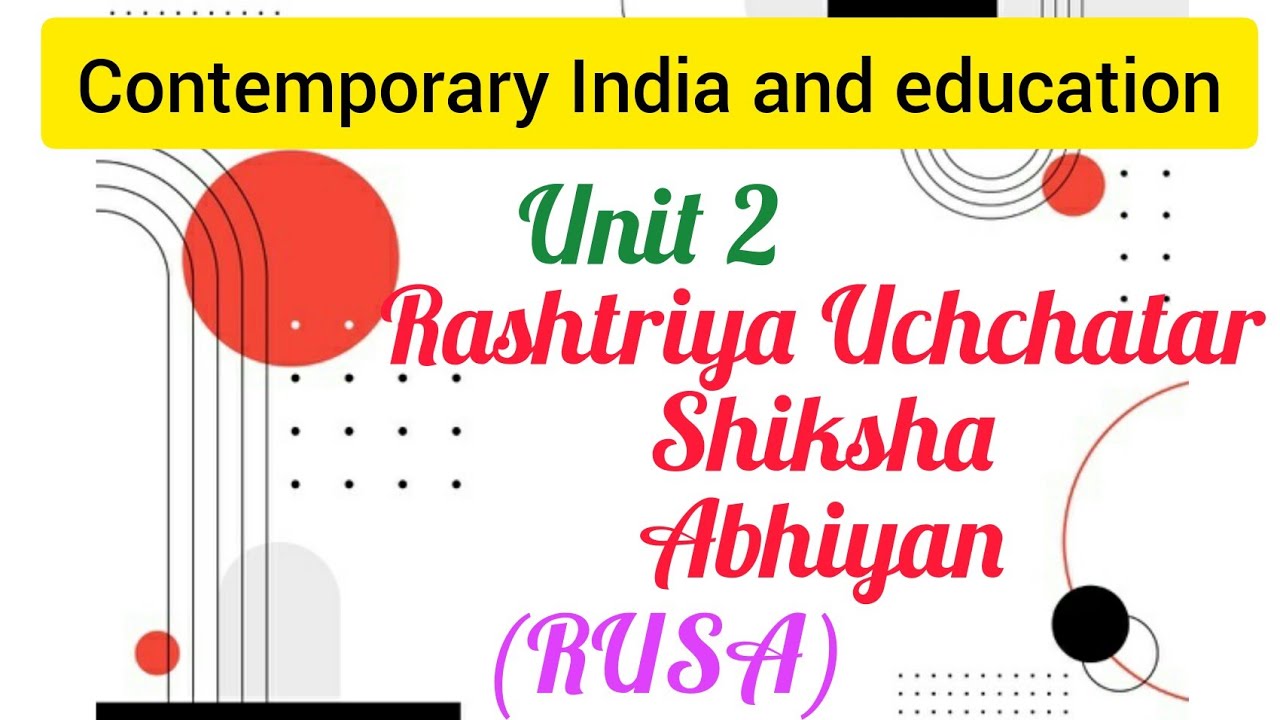 Rusa | Rashtria Uchchatar Shiksha Abhiyan | 1st Year B.Ed | Explained in tamil | Start to Study |