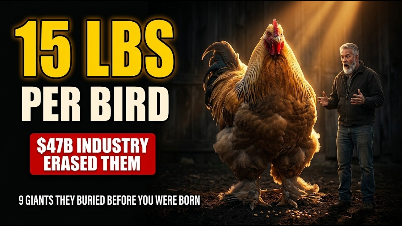 9 Monster Chickens That Weigh 15 LBS and Lay Every Day $47 Billion Industry Almost Erased Them