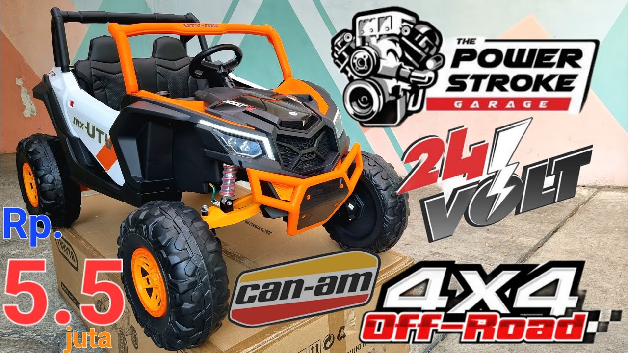UTV MX 24Volt 4WD Ukuran Besar YUKITA 613 Mainan Anak Mobil Aki JEEP Electric Kids Car Toys