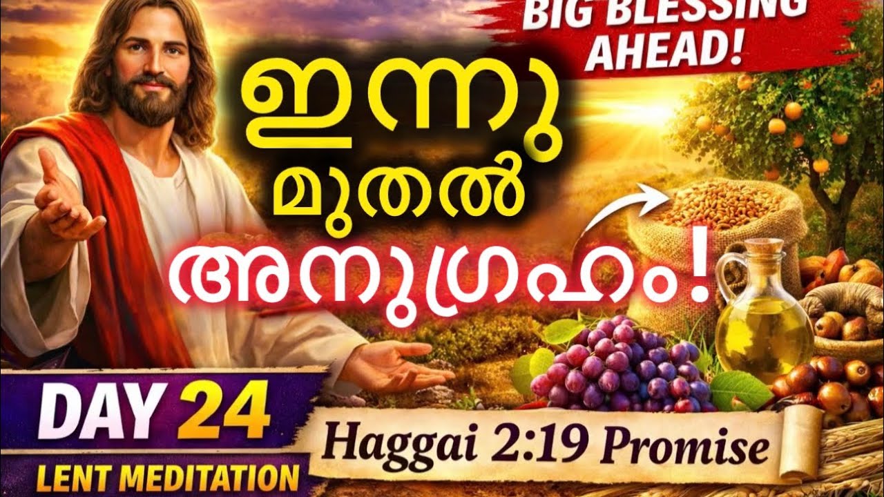 “ഇന്നു മുതൽ ഞാൻ നിങ്ങളെ അനുഗ്രഹിക്കും | നോമ്പ് ദിന ധ്യാനം – Day 24 | Haggai 2:19 Meditation”