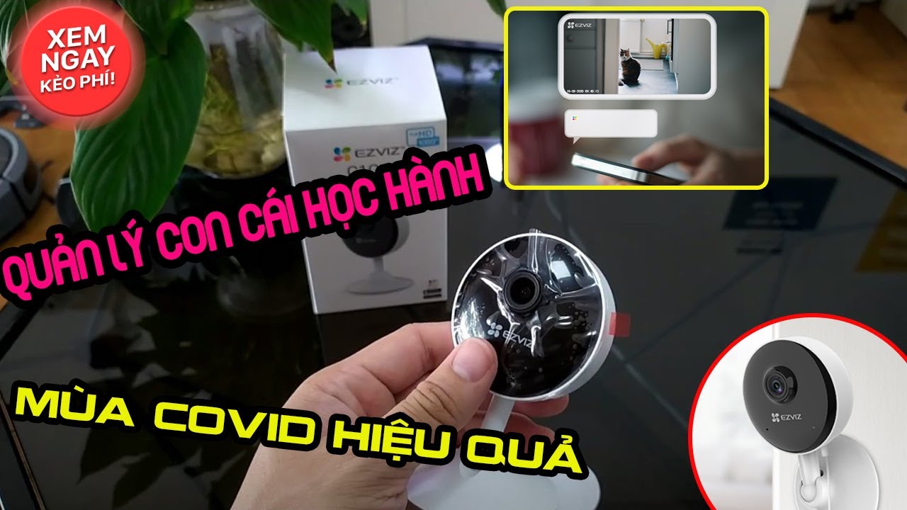 Camera Wifi Ezviz C1C-B Trong Nhà Full HD Đàm Thoại 2 Chiều, Cảnh Báo Xâm Nhập Vùng Cấm