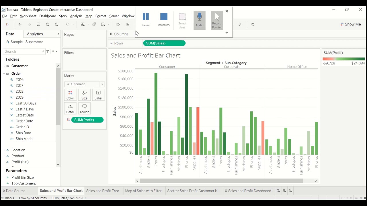 Tableau - Create Custom Filters Using Sets