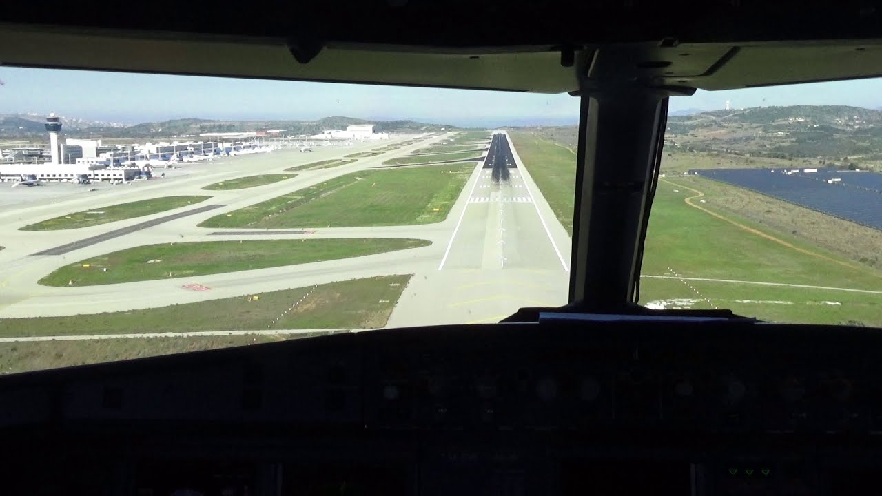 Airbus A320 COCKPIT VIEW LANDING in ATHENS, Venizelos Intl | Stunning Approach Cockpit Action!