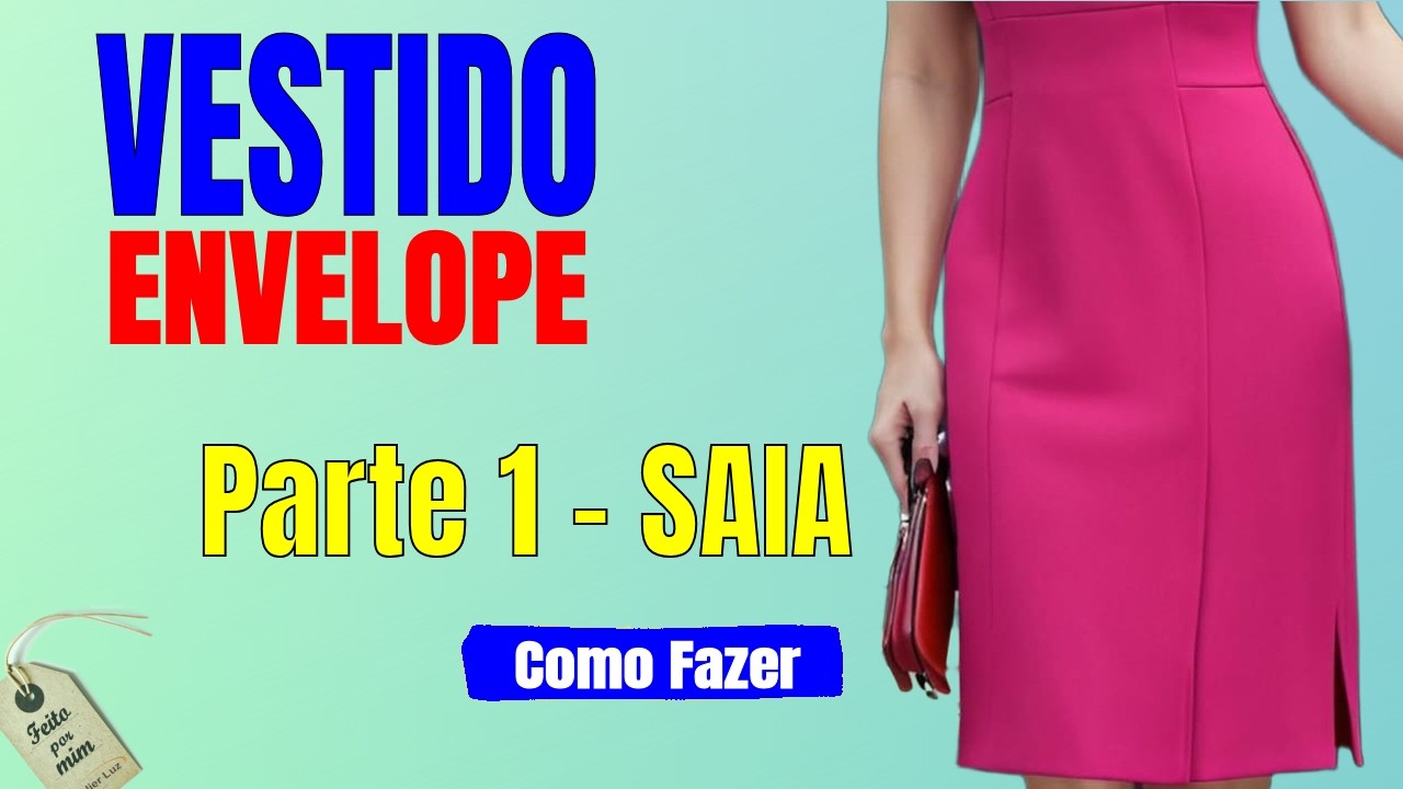 Vestido estilo Envelope com Recorte Princesa + Prega (Passo a Passo do Corte e Costura) - Parte 1
